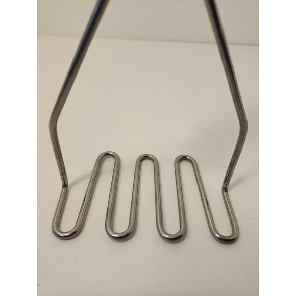 Martha Stewart Potato Masher Stainless Steel Black Silicone Handle Pre-Owned - Picture 3 of 8